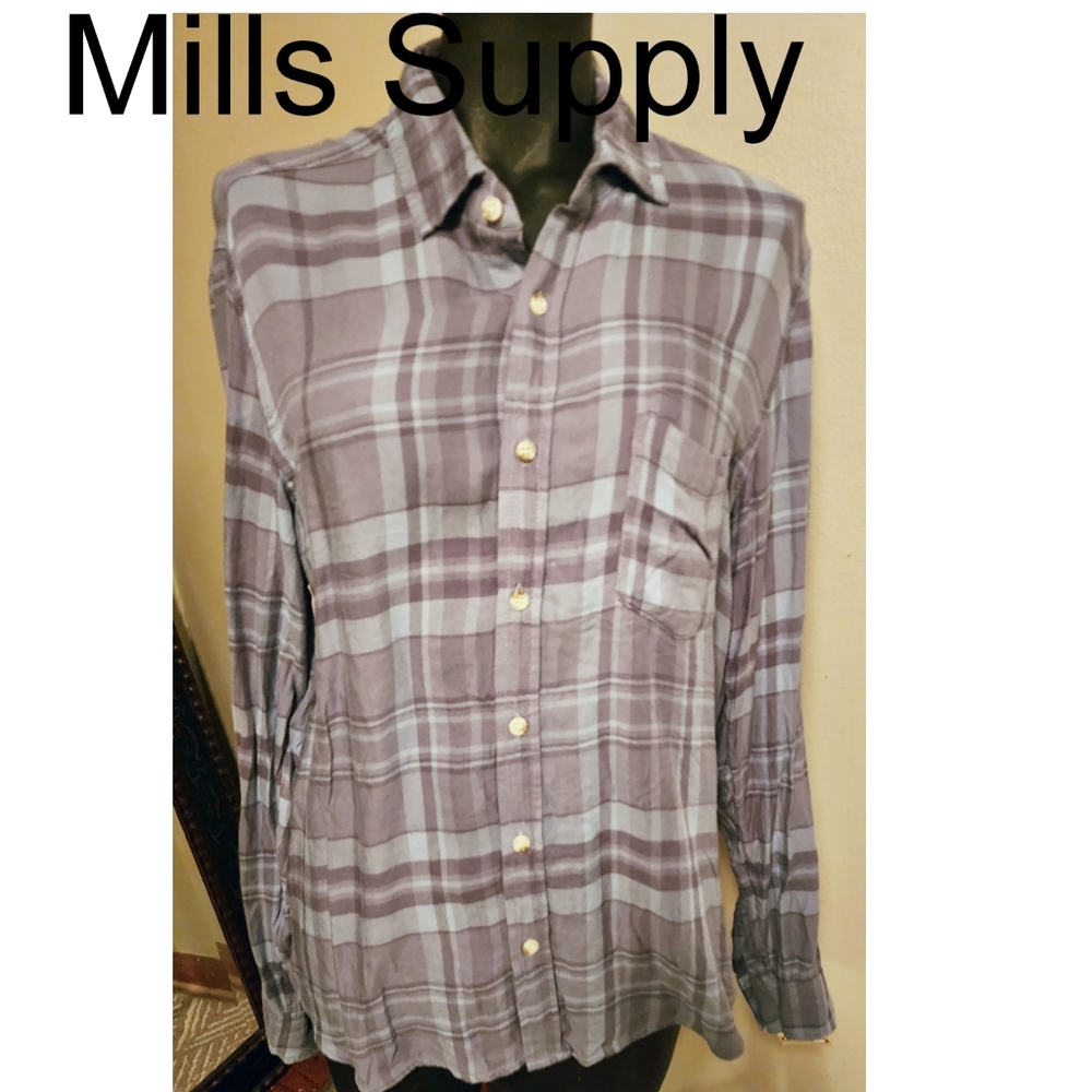 Mills Supply Splendid Plaid Button Down Shirt. Sz Med. DEAL!!!!
